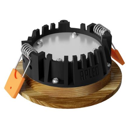 APLED - LED Hang plafondverlichting RONDO WOODLINE LED/3W/230V 3000K diameter 9 cm essehout massief hout