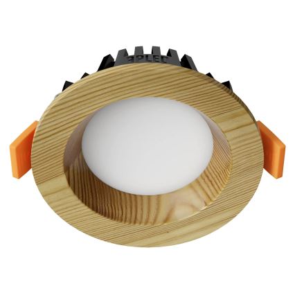 APLED - LED Hang plafondverlichting RONDO WOODLINE LED/3W/230V 4000K diameter 9 cm Dennenboom massief hout