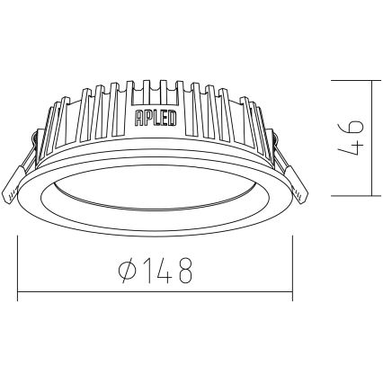 APLED - LED Hang plafondverlichting RONDO WOODLINE LED/6W/230V 3000K diameter 15 cm eiken massief hout