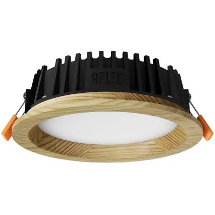 APLED - LED Hang plafondverlichting RONDO WOODLINE LED/6W/230V 3000K diameter 15 cm grenen massief hout