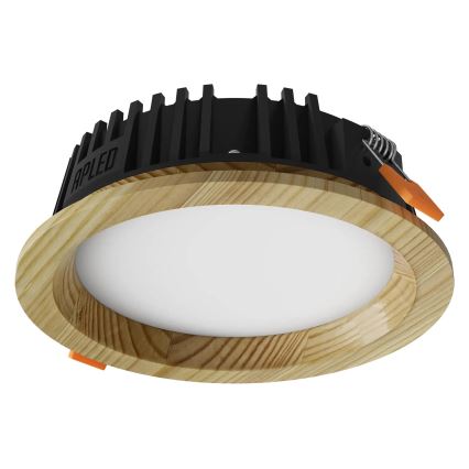 APLED - LED Hang plafondverlichting RONDO WOODLINE LED/6W/230V 4000K diameter 15 cm grenen massief hout