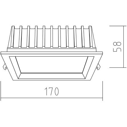 APLED - LED Hang plafondverlichting SQUARE WOODLINE LED/12W/230V 3000K 17x17 cm eiken massief hout