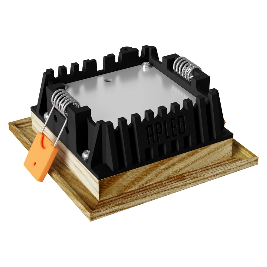 APLED - LED Hang plafondverlichting SQUARE WOODLINE LED/3W/230V 3000K 9x9 cm essehout massief hout