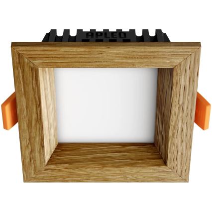 APLED - LED Hang plafondverlichting SQUARE WOODLINE LED/3W/230V 4000K 9x9 cm eiken massief hout