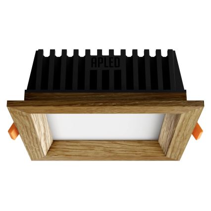 APLED - LED Hang plafondverlichting SQUARE WOODLINE LED/6W/230V 3000K 12x12 cm eiken massief hout