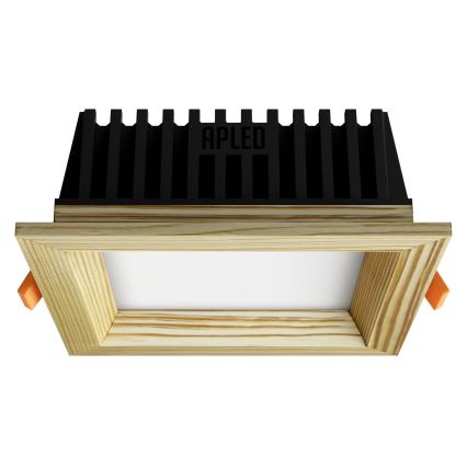 APLED - LED Hang plafondverlichting SQUARE WOODLINE LED/6W/230V 4000K 12x12 cm Dennenboom massief hout