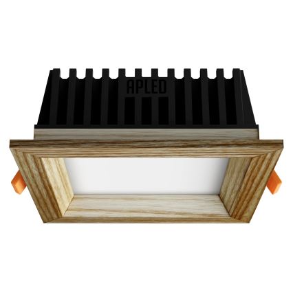 APLED - LED Hang plafondverlichting SQUARE WOODLINE LED/6W/230V 4000K 12x12 cm essehout massief hout