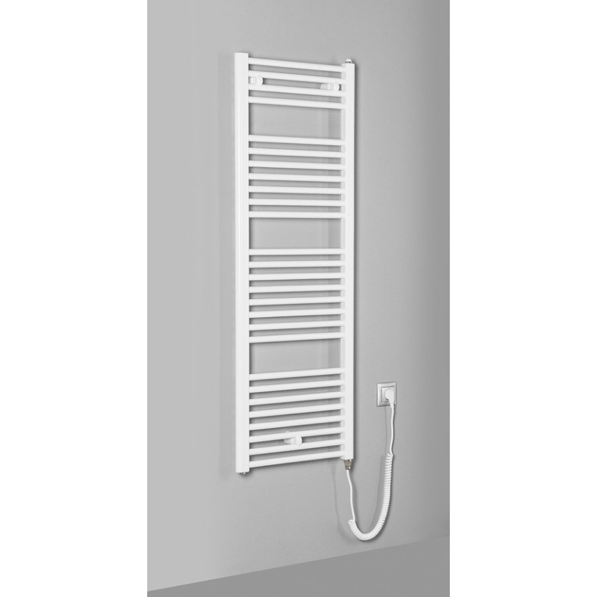 Aqualine - Badkamer elektrisch radiator DIRECT-E 400W/230V 132 cm wit Recht