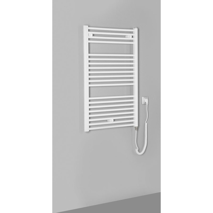 Aqualine - Badkamer elektrisch radiator DIRECT-E 400W/230V 96 cm wit Recht