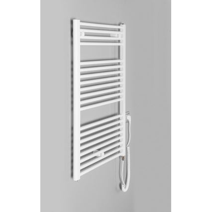 Aqualine - Badkamer elektrisch radiator DIRECT-E 400W/230V 96 cm wit Recht