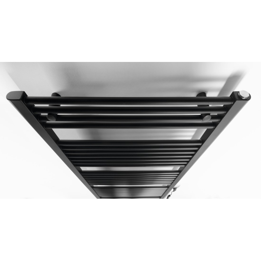 Aqualine - Badkamer elektrisch radiator DIRECT-E 800W/230V 168 cm mat zwart Recht