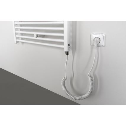 Aqualine - Badkamer elektrisch radiator DIRECT-E 800W/230V 168 cm wit Recht