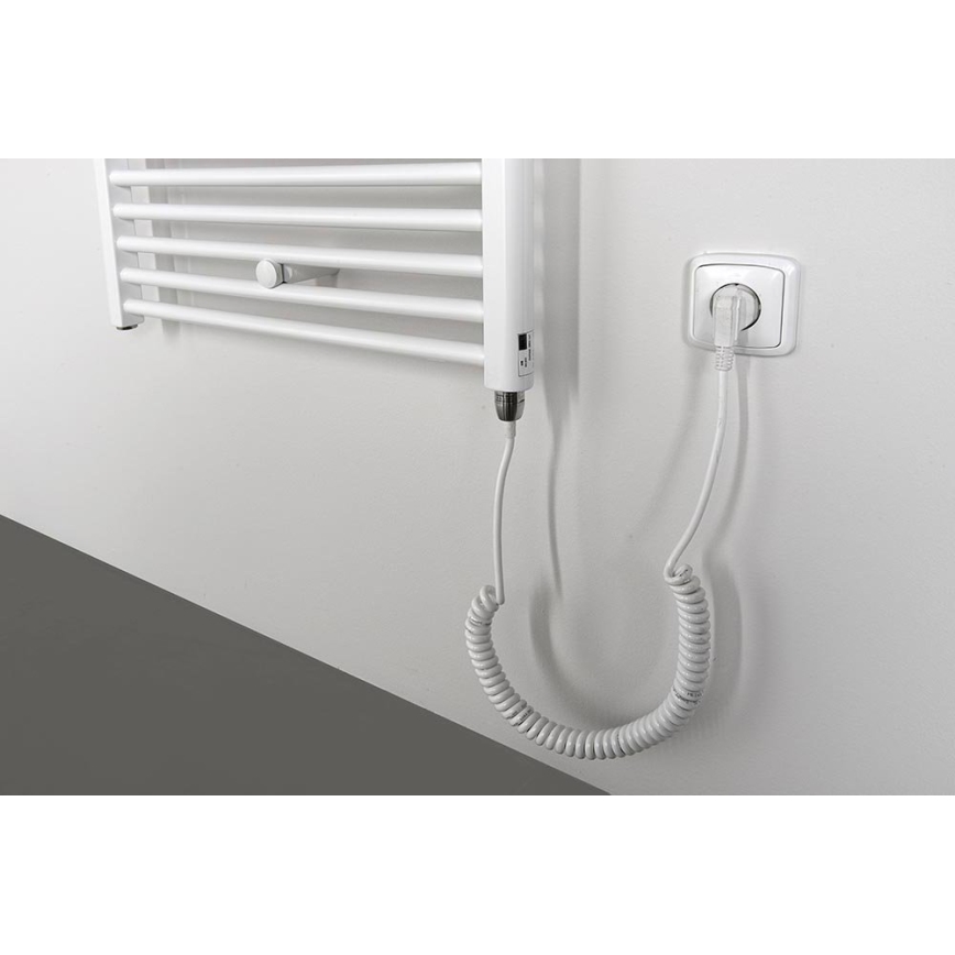 Aqualine - Badkamer elektrisch radiator DIRECT-E 800W/230V 168 cm wit Recht
