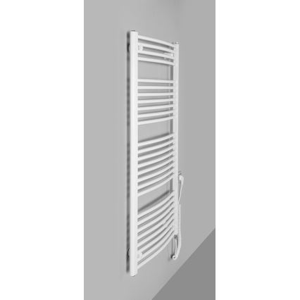 Aqualine - Badkamer elektrisch radiator ORBIT-E 600W/230V 132 cm wit rond