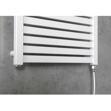 Aqualine - Badkamer elektrisch radiator TONDI-E 300W/230V 97 cm wit Recht