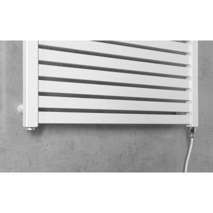 Aqualine - Badkamer elektrisch radiator TONDI-E 400W/230V 97 cm wit Recht