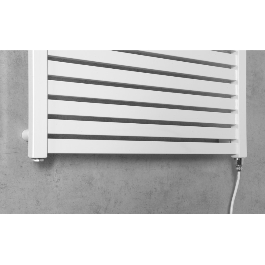 Aqualine - Badkamer elektrisch radiator TONDI-E 400W/230V 97 cm wit Recht