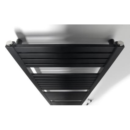 Aqualine - Badkamer elektrisch radiator TONDI-E 500W/230V 133 cm mat zwart Recht
