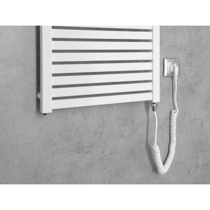 Aqualine - Badkamer elektrisch radiator TONDI-E 500W/230V 133 cm wit Recht