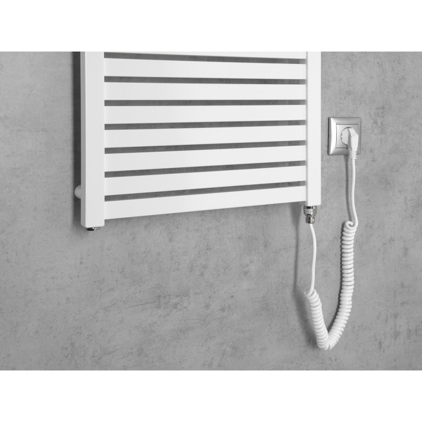 Aqualine - Badkamer elektrisch radiator TONDI-E 500W/230V 133 cm wit Recht