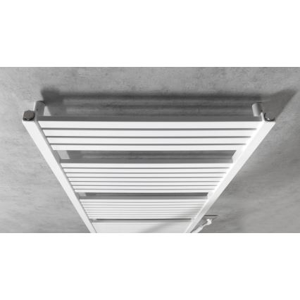 Aqualine - Badkamer elektrisch radiator TONDI-E 600W/230V 133 cm wit Recht
