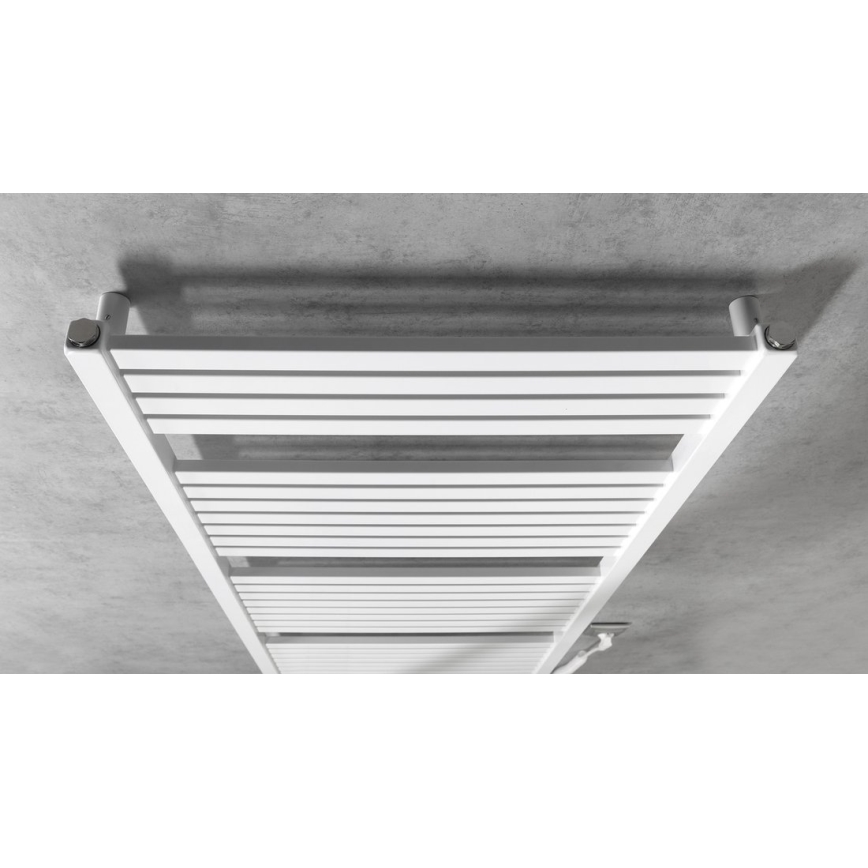 Aqualine - Badkamer elektrisch radiator TONDI-E 600W/230V 133 cm wit Recht