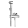 Aqualine - Bidet kraan met shower glanzend chroom