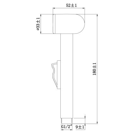 Aqualine - Bidet kraan met shower glanzend chroom