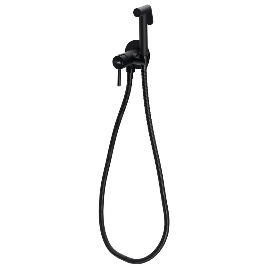 Aqualine - Bidetkraan met douche voor inbouwmontage mat zwart