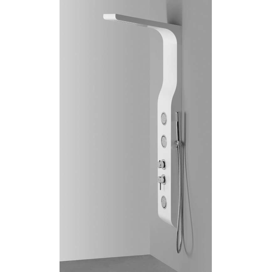 Aqualine - Douchepaneel YUKI mat wit