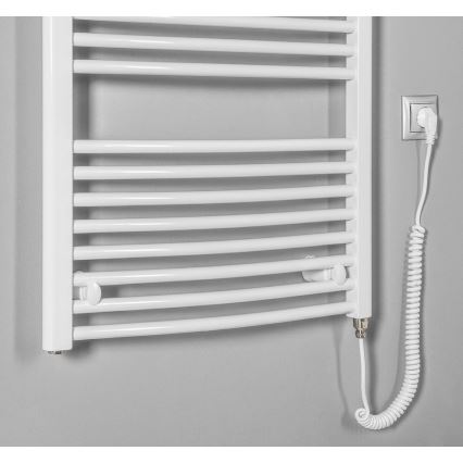 Aqualine - Elektrische badkamerradiator ORBIT-E 600 W 132 x 60 cm wit, rond