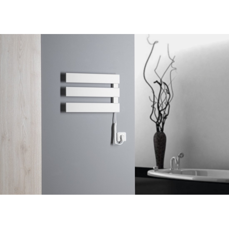 Aqualine - Elektrische handdoekhouder ELVIS 50W/230V 34,2 cm wit rechts