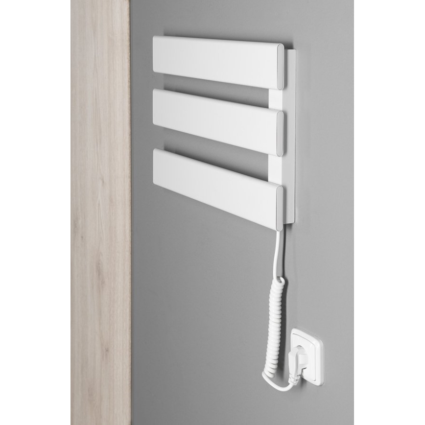 Aqualine - Elektrische handdoekhouder ELVIS 50W/230V 34,2 cm wit rechts