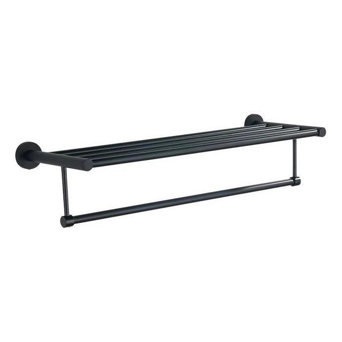 Aqualine - Handdoekhouder voor aan de muur SAMBA 21x62,5 cm zwart