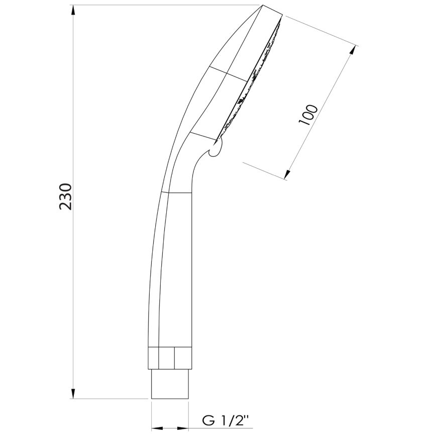 Aqualine - Handdouche Ø 10 cm glanzend chroom
