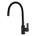 Aqualine - Kraan voor gootsteen met flexibele arm LORE mat zwart