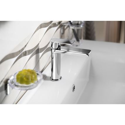 Aqualine - Kraan voor wastafel DAPHNE 15,5 cm glanzend chroom