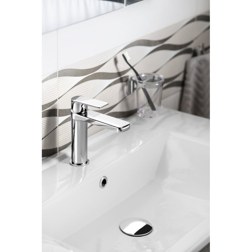 Aqualine - Kraan voor wastafel DAPHNE 15,5 cm glanzend chroom