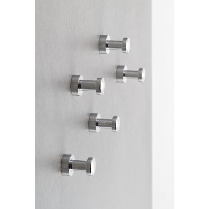 Aqualine - SET van 5x Wandhaak SAMBA glanzend chroom