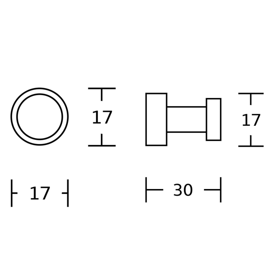 Aqualine - SET van 5x Wandhaak SAMBA glanzend chroom