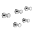 Aqualine - SET van 5x Wandhaak SAMBA glanzend chroom