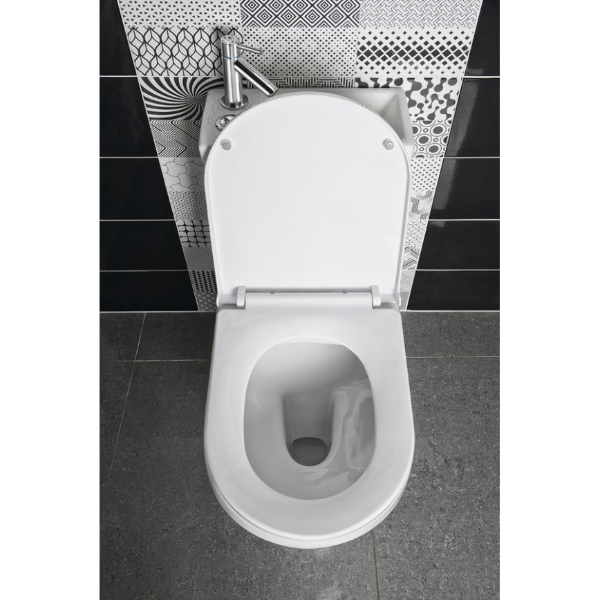 Aqualine - WC-combinatie met wastafel HYGIE keramiek/wit