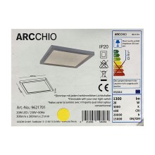 Arcchio - LED Dimbare plafondlamp SOLVIE LED/20W/230V
