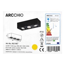Arcchio - LED plafondlamp DWIGHT 3xG53/20W/230V