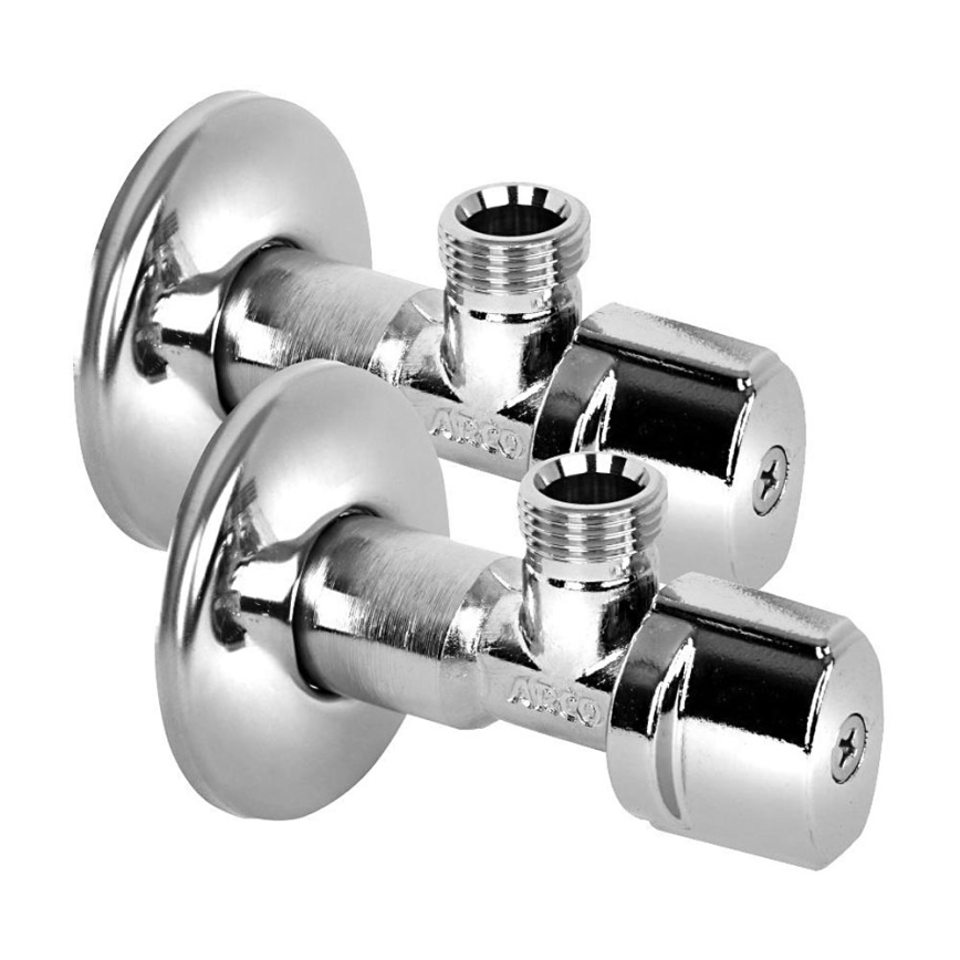 Arco - Hoekventiel ARCO A-80 2 stuks glanzend chroom