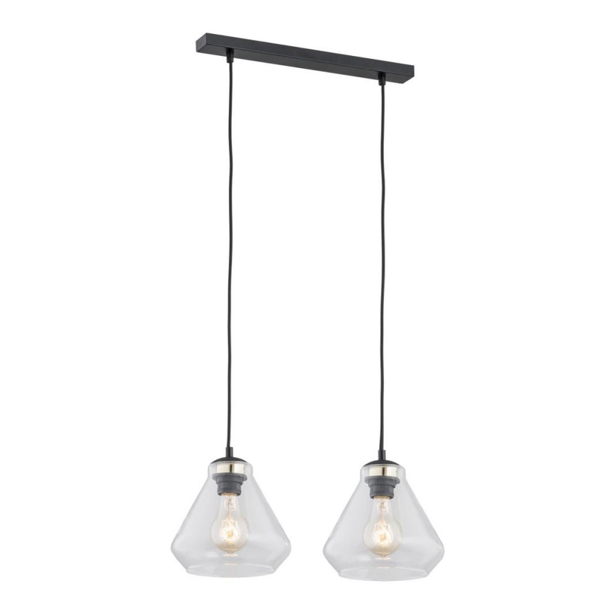 Argon 0854 - Hanglamp aan een koord DECORATO 2xE27/15W/230V zwart