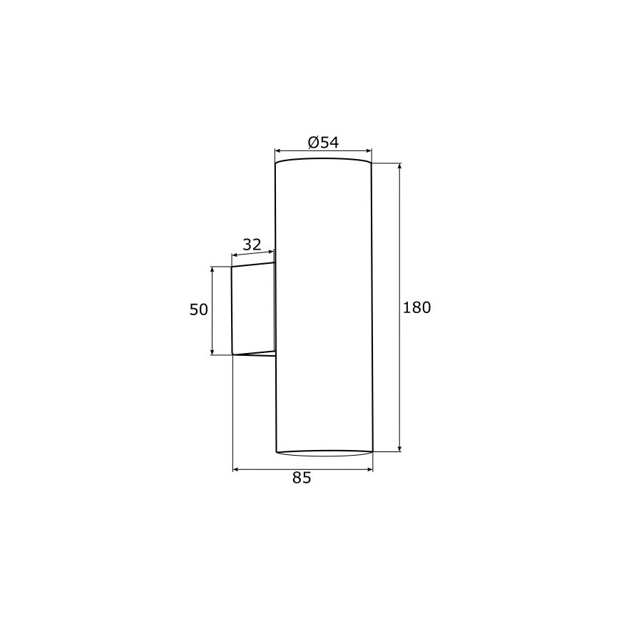 Argon 0909 - Wandlamp MITOS 2xGU10/5W/230V zwart