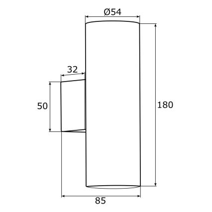 Argon 0912 - Wandlamp MITOS 2xGU10/5W/230V glanzend chroom
