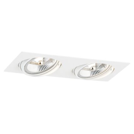 Argon 1046 - Inbouwlamp OLIMP 2xGU10-AR111/12W/230V wit