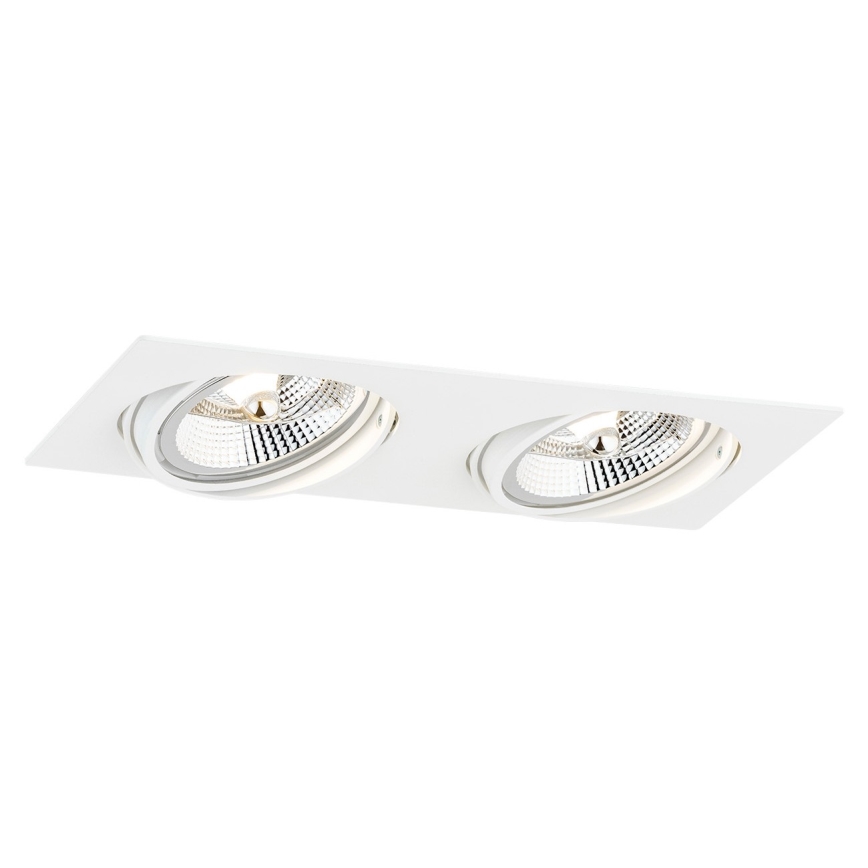 Argon 1046 - Inbouwlamp OLIMP 2xGU10-AR111/12W/230V wit